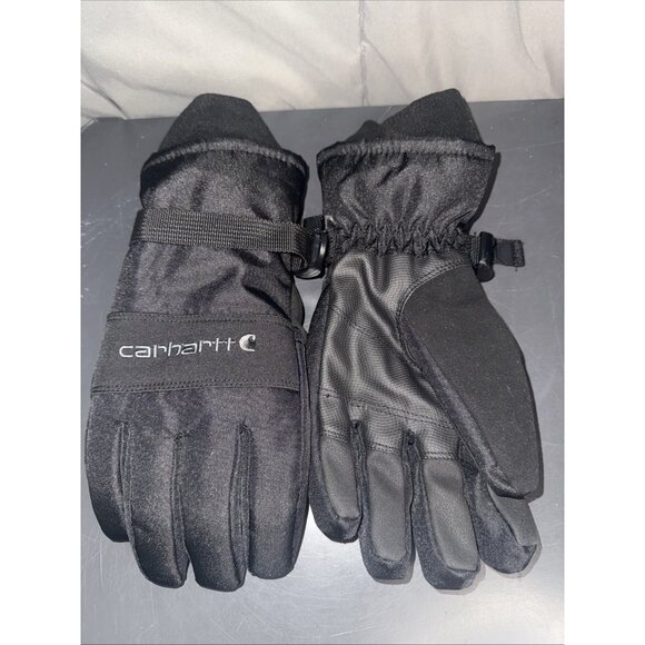 Carhartt Gloves Men's Medium Black Waterproof Insulated Knit Cuff A511 - Picture 6 of 8